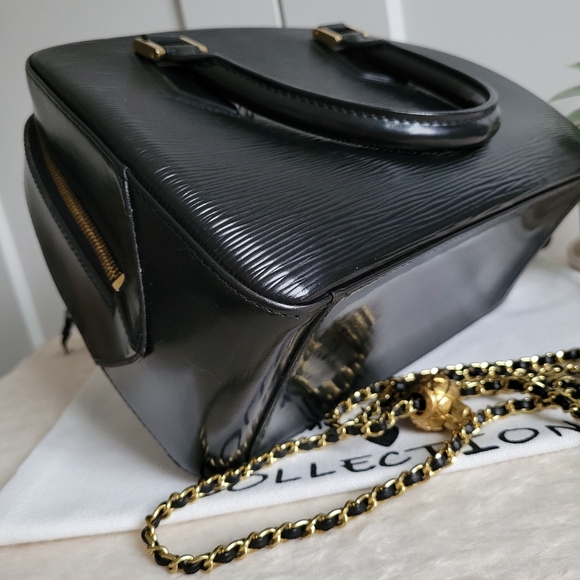 💕Louis Vuitton Black Epi Noir Sablon Handbag - Picture 10 of 16